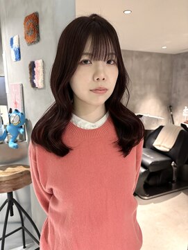 ハウ 心斎橋(how) 【艶感★シースルーバング】韓国ヘア20代30代ウェーブ巻き髪