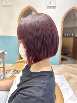 ロンド レグリーズ 立川(Lond leglise) ワイドバングイメチェン美髪外ハネボブ+レイヤーカット韓国/立川