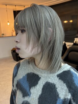 ウル 岡山駅店(ULu.) 姫カットレイヤーハイライトハイトーンダブルカラー20代30代40代