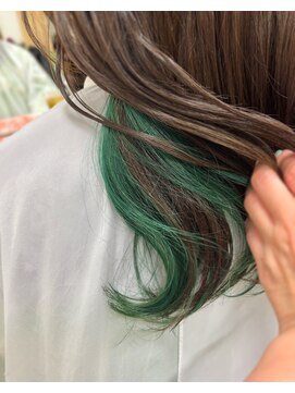 トゥエンティ(twenty) インナーカラー×green