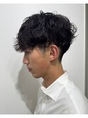 桑名メンズパーマフェザーパーマフェザーショートコンマヘア韓国