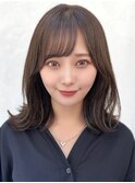 【F】ニュアンスかわいい大人ヘア小顔前髪顔まわりカット