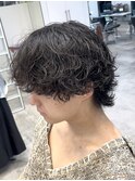 渋谷シャドウパーマ緩め波巻きスパイラルパーマルーズパーマ20代
