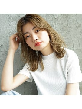 モンド ヘアクリエーション 下荒田店(monde hair creation) 【monde】グレージュカラー×ウェーブヘア