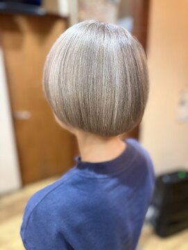 ヘアー キューブ フィール 都町店(hair cube feel) 白髪ぼかしミルクティーカラー