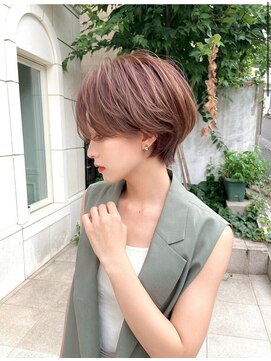 大人ガーリー/レイヤーショート/前髪白髪/20代30代40代50代/仙台