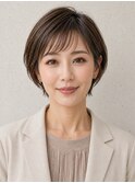 ショートヘア/ショートボブ/40代/50代/白髪染め/白髪ぼかし