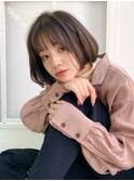 ショート　前下がりボブ　　アッシュブラウン　　奈良