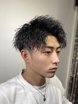 原宿美容室風ソフトツイストスパイラル風アップバング