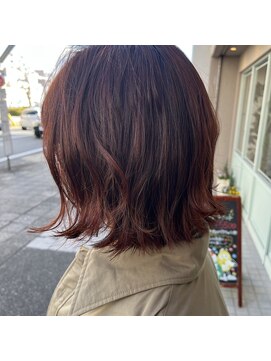アルマヘアー(Alma hair by murasaki) ◎ダークオレンジカラーの外ハネボブ◎