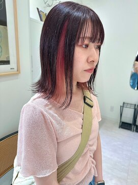 ジーナ セントラル銀座(Zina) インナーカラー＊イヤリングカラー＊ピンク【ZinaCENTRAL】