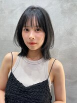 ロンドネートゥル 新潟(Lond naitre)&nbsp;ブルーブラックの前下がりボブ　（新潟/万代）