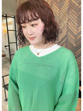 ヘイデイズ(HEY DAYS) 《吉江結菜》チェリーブラウンボブパーマ