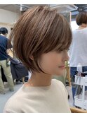 新宿 大人可愛い 20代30代40代 小顔ショートボブ 丸みショート