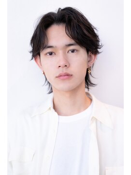 ハバナ 渋谷(HAVANA) アッシュブラックマッシュパーマ刈り上げツーブロック