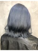 シルバーアッシュ/アッシュグレージュ/グレージュ/刈り上げボブ