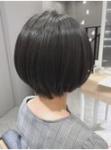 ◎中性ストレート/地毛風ストレート/丸みショート