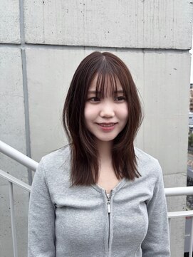 ステイゴールド(STAYGOLD) 鎖骨下レングスx顔まわりレイヤーxブラウンカラー