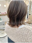 くびれウルフカット☆くすみベージュ☆細めハイライト☆髪質改善