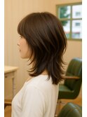 大人レイヤーウルフ×透明感カラー