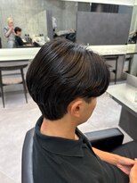 クーラアオヤマ(Cura Aoyama) 毛流れ縮毛矯正+マッシュ