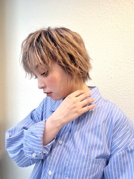 モッズヘア 越谷(mod's hair) 抜け感/大人ハイトーンベージュ/ウルフ風/ショートボブp越谷