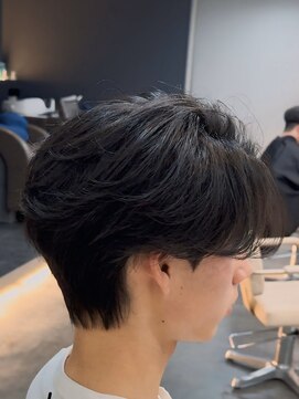 バース 河原町店(BIRTH) 韓国へアカルマパーマワックスなしセンターパート黒髪ウルフ