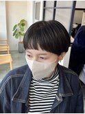 刈り上げ2ブロックショート