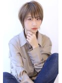 似合わせ小顔ショートミルクティーブラウン