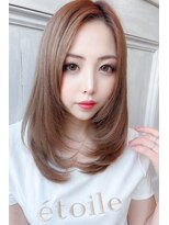 トップシェイプ(TOP SHAPE)&nbsp;ナチュラル内巻きレイヤーロブ艶カラー