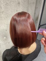 アンサム 下北沢店(UNSOME) 縮毛矯正/美髪矯正/暖色カラー/ワインレッド/ボブ