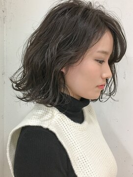 ブルーフェーセス 表参道(blue faces) 『bluefaces』重軽ボブ＆スモーキーグレーカラー