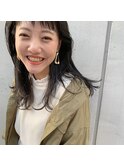 軽めレイヤーセミロング×オン眉　　　【自由が丘LACO】