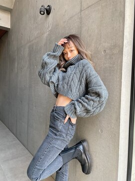 アンク クロス 池袋北口店(ANKHCROSS) 《アンククロス　柴田》しのちゃんミルクティーグレージュグラ