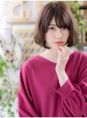 ★斜めバング大人可愛いくせ毛風クラシカルボブ20代30代40代★9