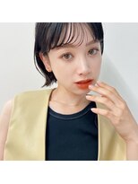 ガーデン オオタカノモリ(garden otakanomori)&nbsp;透明感暗髪×束感ショート×シースルーバング×フレンチガーリー