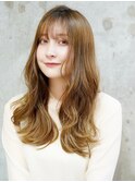 韓国風前髪×チョコレートカラー【髪質改善/新宿/大人ガーリー】