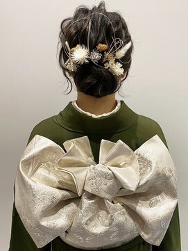 ウクラ バイ レシッド 池袋(uchla by rcid) 池袋成人式ヘアセット☆振袖着付け☆ニュアンスシニヨンアレンジ