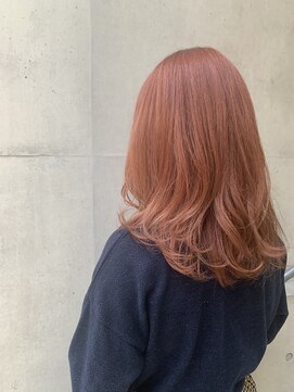 リアン バイ キートス(Lien by kiitos) ミディアムオレンジカラー/ブリーチダブルカラー