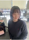 ボブ×顔まわりレイヤー