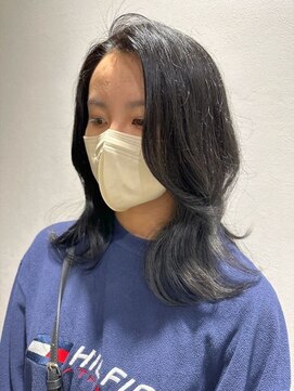 アース 三軒茶屋店(HAIR&MAKE EARTH) 三軒茶屋_レディース_ロング_コテ巻き_グレージュ_セミロング