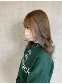 インナーシルバー　くすみベージュ　マロンベージュ　韓国風巻き