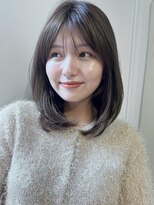 ガーデン 銀座(GARDEN)&nbsp;ホワイトグレージュ ミニウルフ パーマ チェリーブラウン