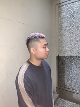 メリケンバーバーショップ フクオカ(MERICAN BARBERSHOP FUK) べリーショートダークアッシュニュアンスパーマ韓国マッシュ