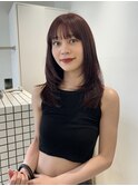 レイヤーカット・暖色カラー