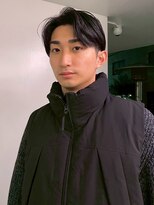 フィルムス 田町芝浦(FILMS) men'sカットスペインカールブルーブラック黒染めブリーチ/田町