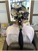 成人式/前撮り/ヘアセット/ポニーテール/まとめ髪/着物ヘア