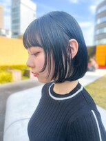 スウド(Swd) フェイスレイヤー&ウルフボブ/ミニボブ/ネイビーブルー