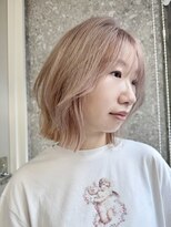 サンク 原宿 表参道(cinq) ダブルカラーハイトーンカラーピンクブラウンベージュカラー30代