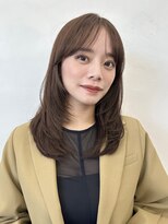 ガーデントウキョウ(GARDEN Tokyo) ミディアムレイヤー/ココアベージュ/前髪カット/小顔ヘア